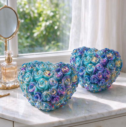 Rose Heart Figurine Resin Mold