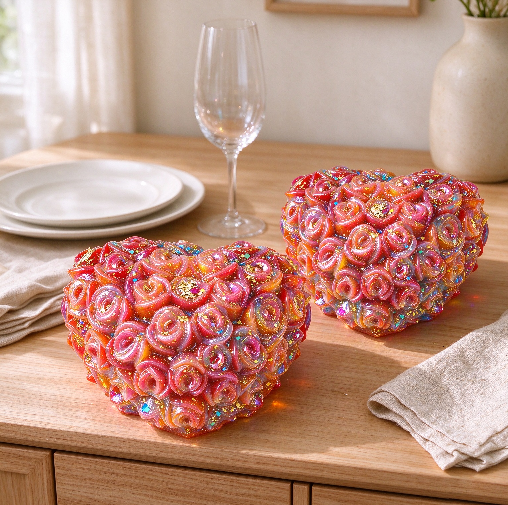 Rose Heart Figurine Resin Mold