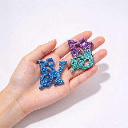 Butterfly 26-Letter Alphabet Keychain Resin Mold