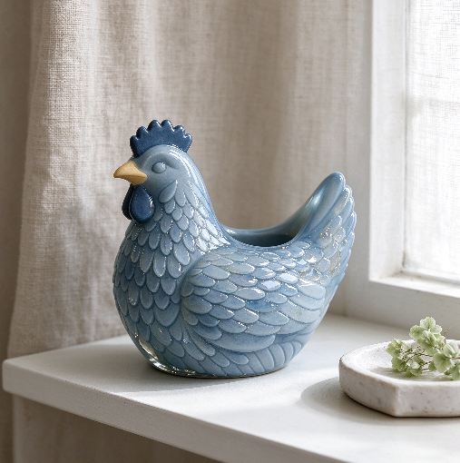Chicken-Shaped Storage & Vase Figurine Resin Mold
