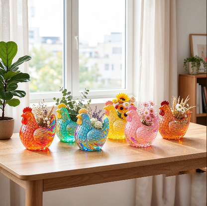 Chicken-Shaped Storage & Vase Figurine Resin Mold