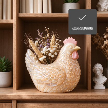 Chicken-Shaped Storage & Vase Figurine Resin Mold