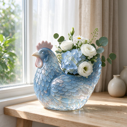 Chicken-Shaped Storage & Vase Figurine Resin Mold