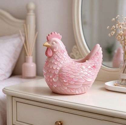 Chicken-Shaped Storage & Vase Figurine Resin Mold