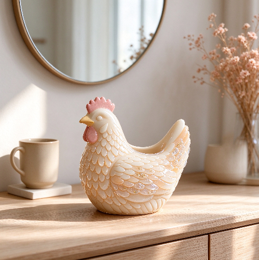 Chicken-Shaped Storage & Vase Figurine Resin Mold
