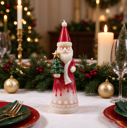 Santa Claus Holding Christmas Tree Figurine Resin Mold