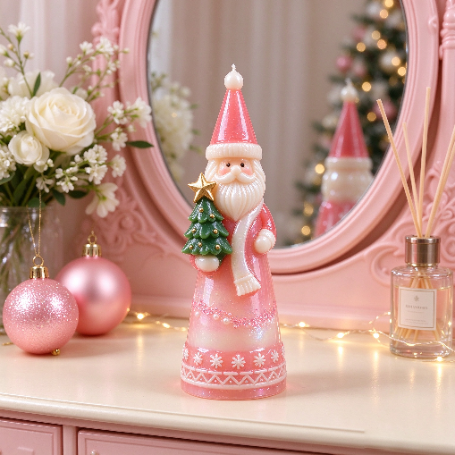 Santa Claus Holding Christmas Tree Figurine Resin Mold