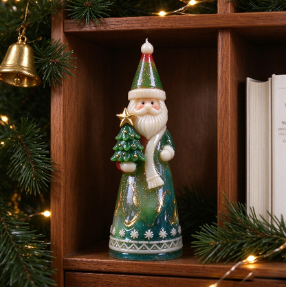 Santa Claus Holding Christmas Tree Figurine Resin Mold