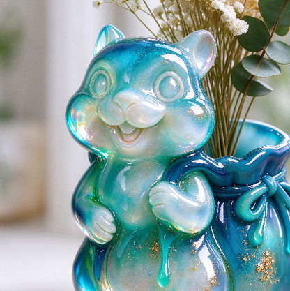 Squirrel Vase Figurine Resin Mold