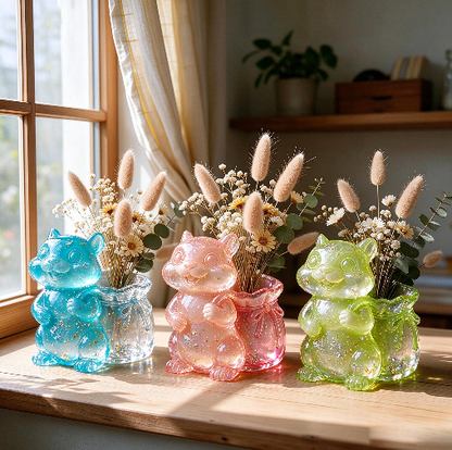 Squirrel Vase Figurine Resin Mold