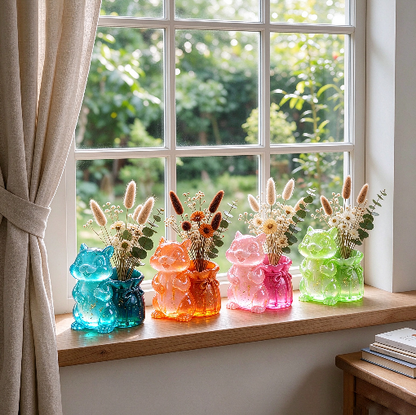 Squirrel Vase Figurine Resin Mold