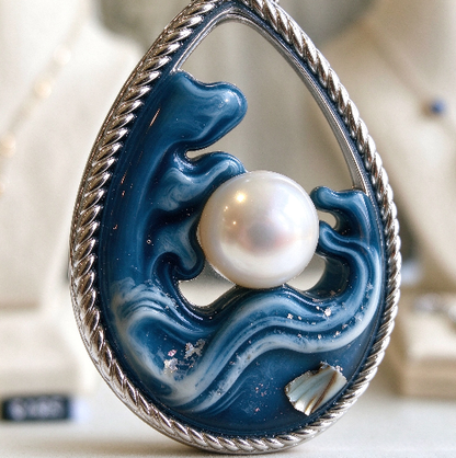 Handmade Teardrop Wave Pearl Earring & Jewelry Resin Mold