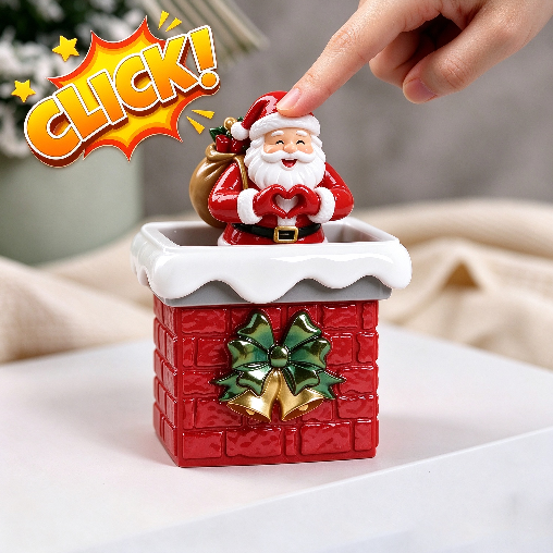 【VIP EXCLUSIVE】Handmade Heart Gesture Santa Claus Chimney Ornament Fidget Clicker Resin Mold