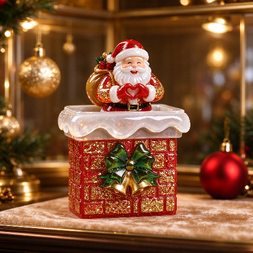 【VIP EXCLUSIVE】Handmade Heart Gesture Santa Claus Chimney Ornament Fidget Clicker Resin Mold