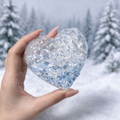 Molde de resina para adorno de racimo de cristal ultra brillante en forma de corazón hecho a mano 