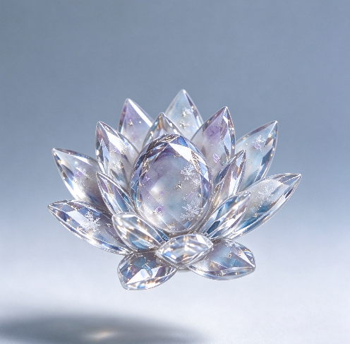 Handmade Diamond-Cut Lotus Decorative Figurine Resin Mold