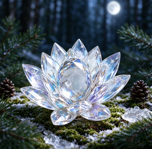Handmade Diamond-Cut Lotus Decorative Figurine Resin Mold