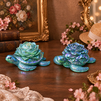 Rose & Lotus Turtle Decorative Figurine Resin Mold