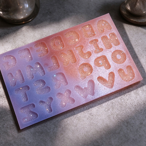 Handmade Diamond 26 Alphabet & Number Resin Mold