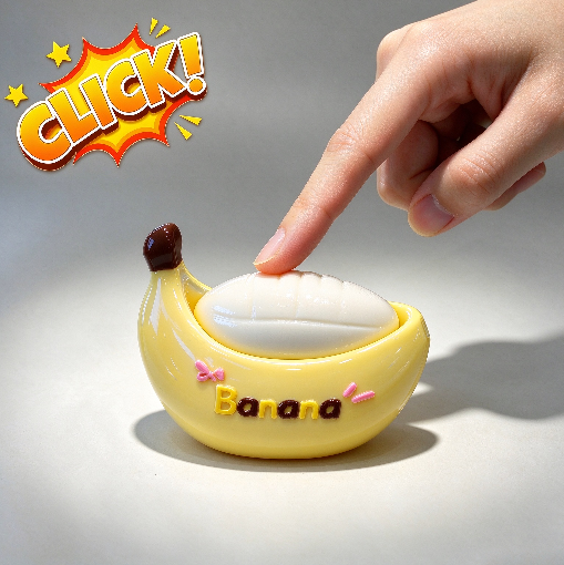 Handmade Cute Banana Fidget Clicker Toy Resin Mold【First-of-Its-Kind & Exclusive】