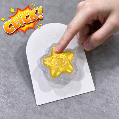 Handmade Cute Cat Star-Shaped Fidget Clicker Toy Resin Mold