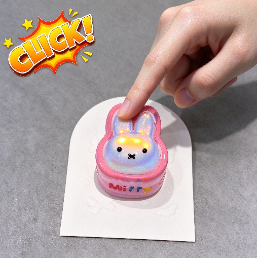 Handmade Cute Bunny-Shaped Fidget Clicker Toy Resin Mold