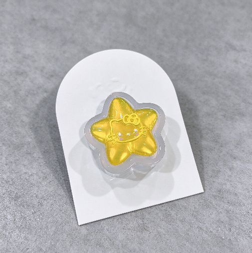 Handmade Cute Cat Star-Shaped Fidget Clicker Toy Resin Mold