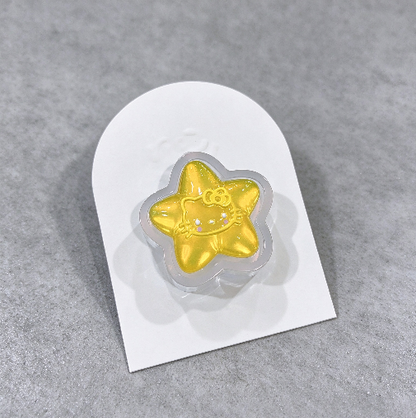 Handmade Cute Cat Star-Shaped Fidget Clicker Toy Resin Mold