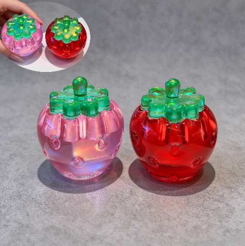 Handmade 2-in-1 3D Strawberry Fidget Clicker Toy Resin Mold