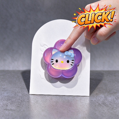 Handmade Cute Cat Flower-Shaped Fidget Clicker Toy Resin Mold