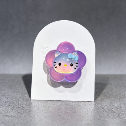 Handmade Cute Cat Flower-Shaped Fidget Clicker Toy Resin Mold