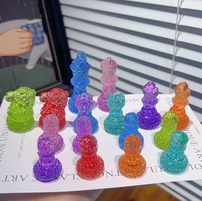 Handmade Diamond Chess Set Resin Mold【Side-Cut Mold】