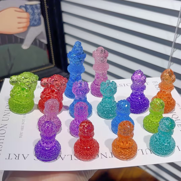 Handmade Diamond Chess Set Resin Mold【Side-Cut Mold】
