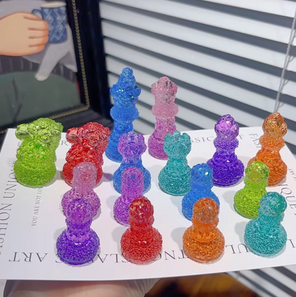 Handmade Diamond Chess Set Resin Mold【Side-Cut Mold】