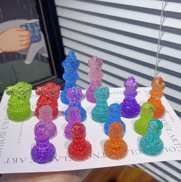 Handmade Diamond Chess Set Resin Mold【Side-Cut Mold】