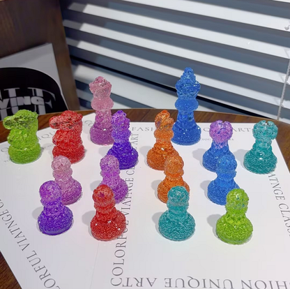 Handmade Diamond Chess Set Resin Mold【Side-Cut Mold】