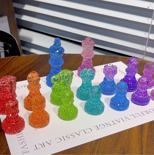 Handmade Diamond Chess Set Resin Mold【Side-Cut Mold】