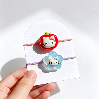 Handmade Cute Cat Head Apple-Shaped Decorative Figurine Resin Mold