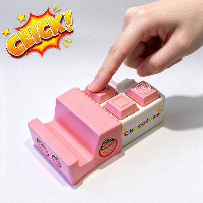 【Upgraded Version】Handmade 3-in-1 Bite-Sized Chocolate Fidget Clicker & Phone Stand Resin Mold