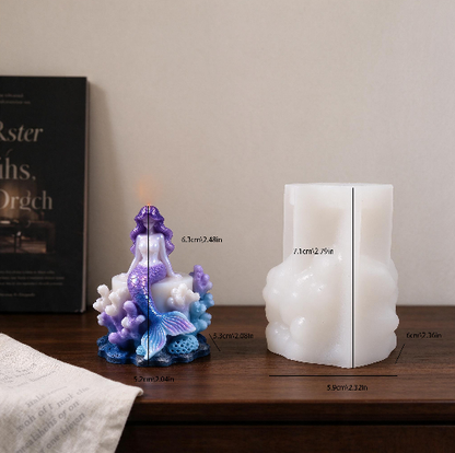 Coral Mermaid Decorative Figurine Resin Mold