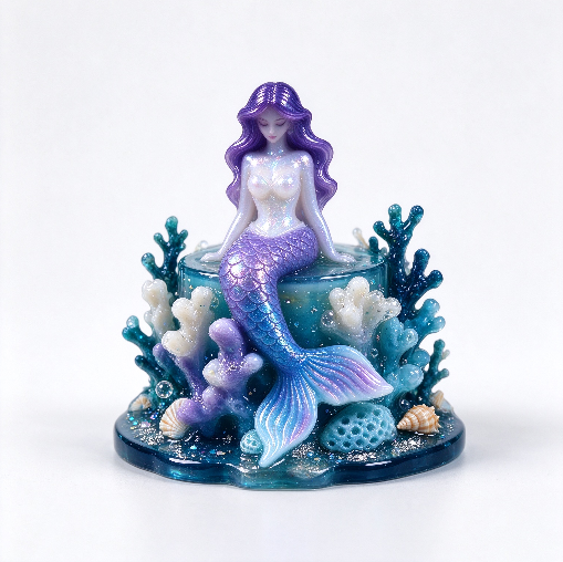 Coral Mermaid Decorative Figurine Resin Mold