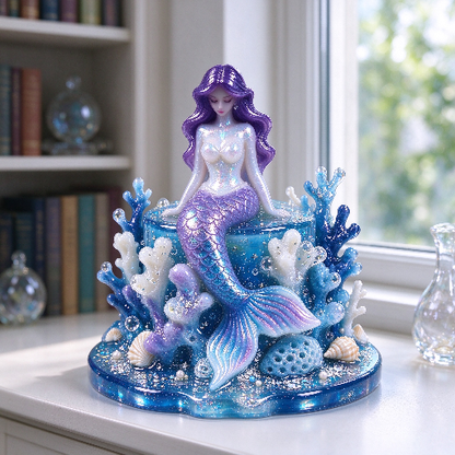 Coral Mermaid Decorative Figurine Resin Mold