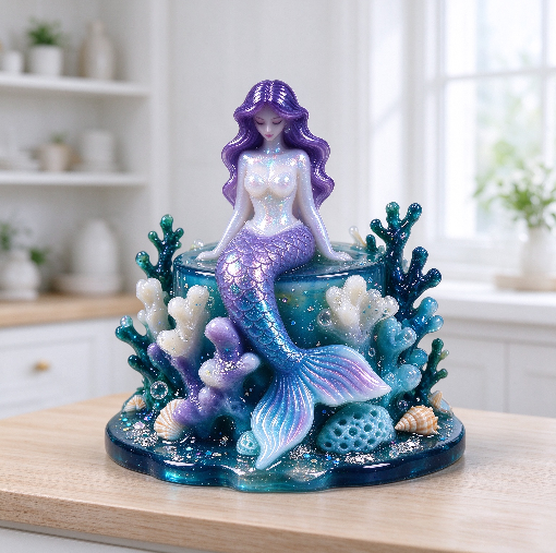 Coral Mermaid Decorative Figurine Resin Mold