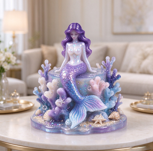 Coral Mermaid Decorative Figurine Resin Mold