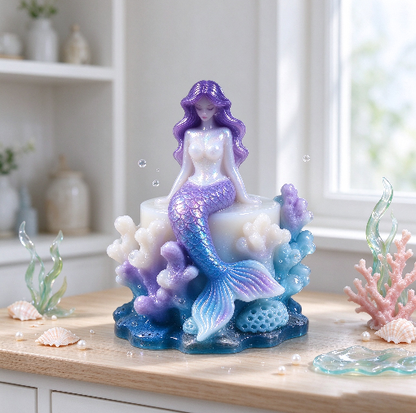 Coral Mermaid Decorative Figurine Resin Mold
