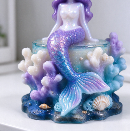 Coral Mermaid Decorative Figurine Resin Mold