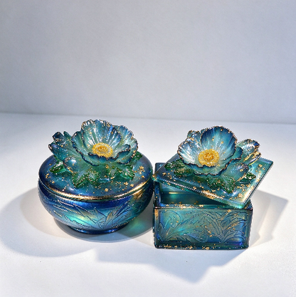 Handmade Vintage Flower Storage Jar Resin Mold