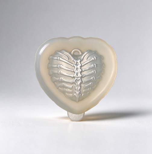 Handmade Fluffy Skeleton Heart Hanging Ornament Resin Mold