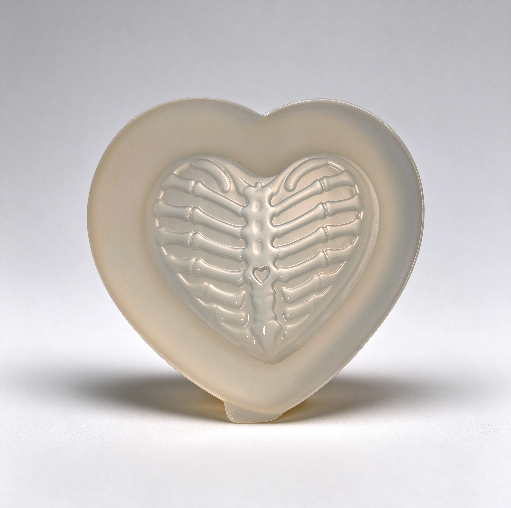 Handmade Fluffy Skeleton Heart Hanging Ornament Resin Mold