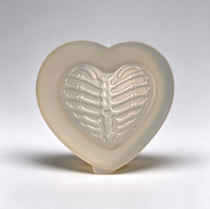 Handmade Fluffy Skeleton Heart Hanging Ornament Resin Mold